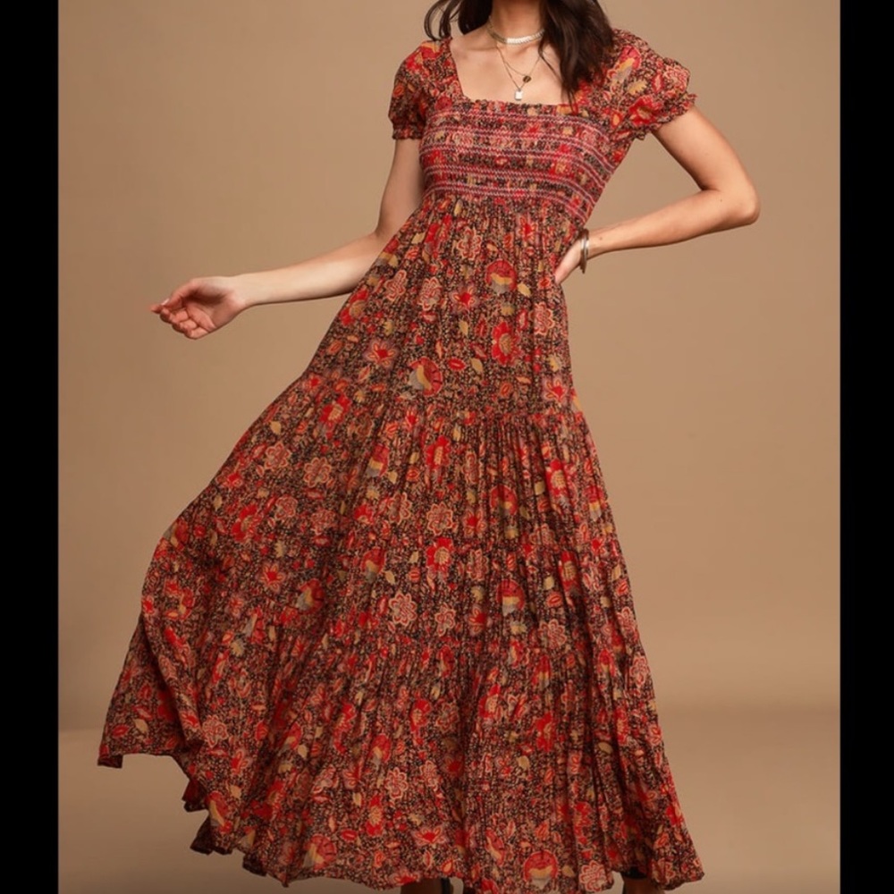 Free People Gateway Floral Maxi Dress Small
